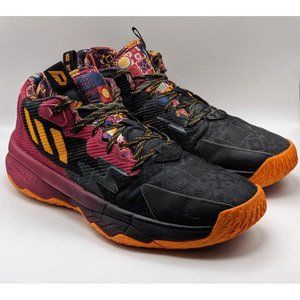 Adidas Men's Dame 8 Chinese New Year GW1816 Size 9 Black Orange Pink